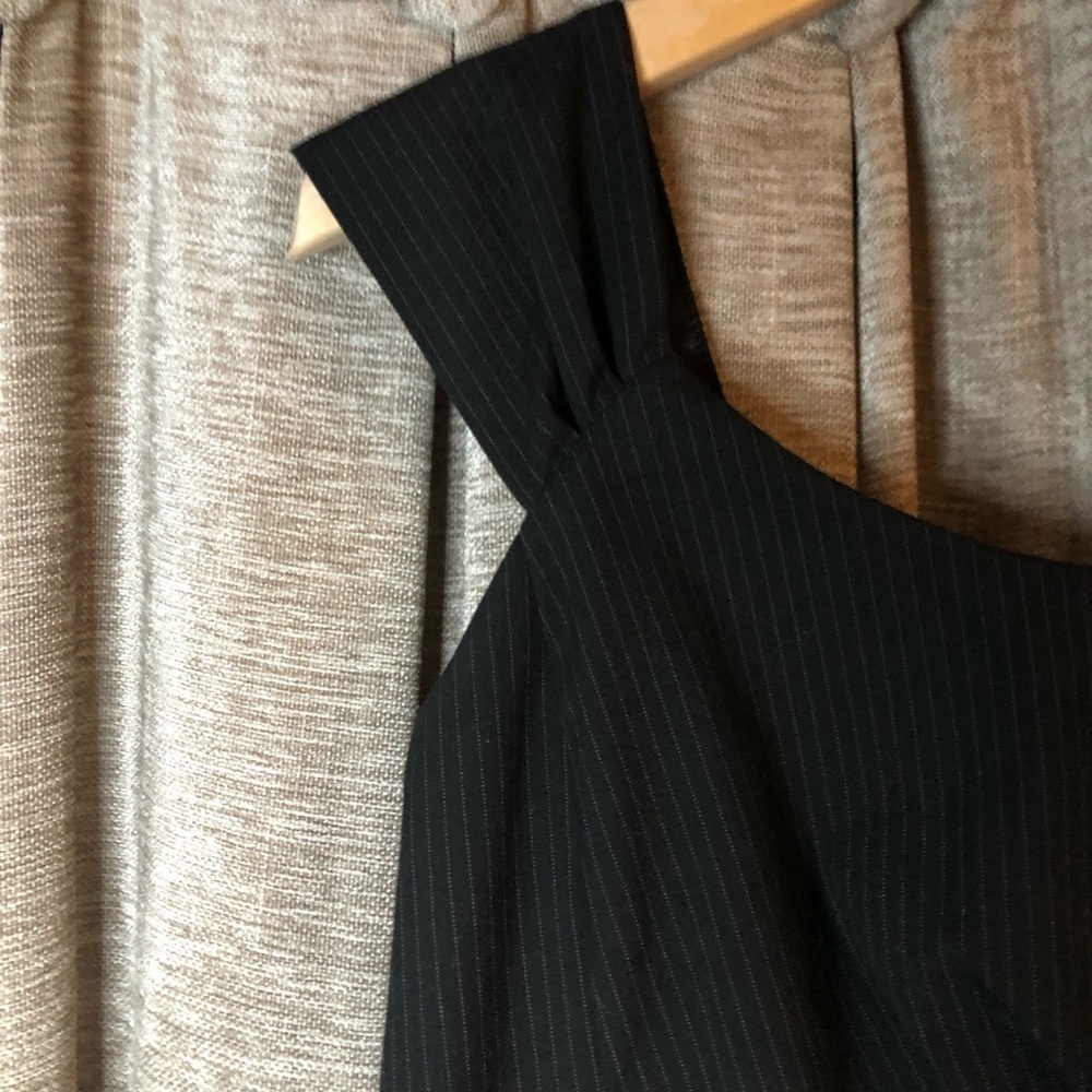New York & Company Black Pin Stripe Sheath Dress Size 6 - Picture 7 of 11